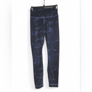 lululemon athletica Heathered Blue Camo Leggings Size XXSmall